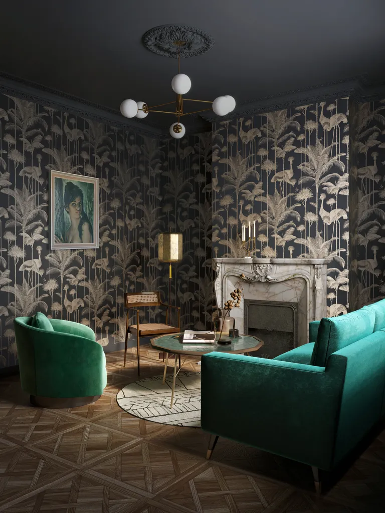 high-style printed wallpaper