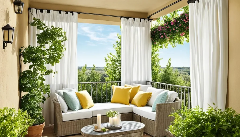 Apartment balcony Curtain Ideas
